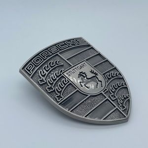 PORSCHE custom livery hood crest Vintage Burnt Steel Gray
